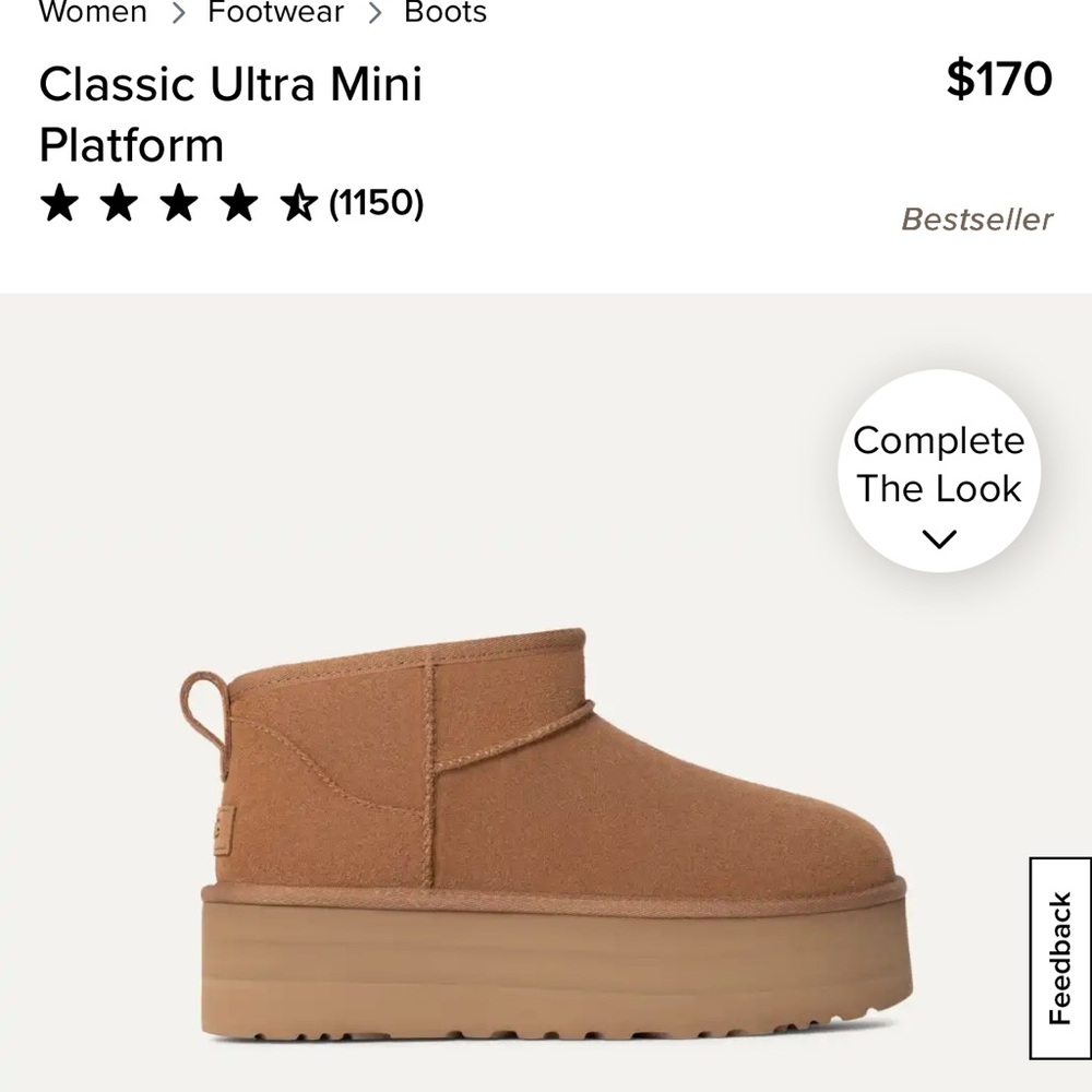UGG Classic Ultra Mini Platform Boots - Chestnut